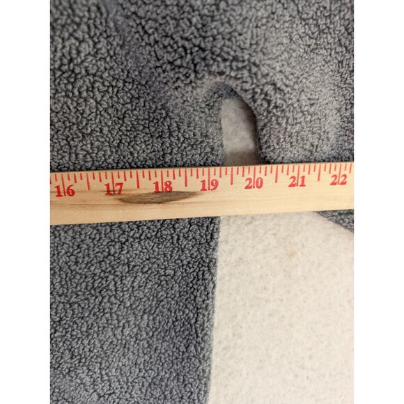 LL Bean Hoodie Sweatshirt Mens Small Gray Tumbled Sherpa Pile Pullover - Picture 9 of 16